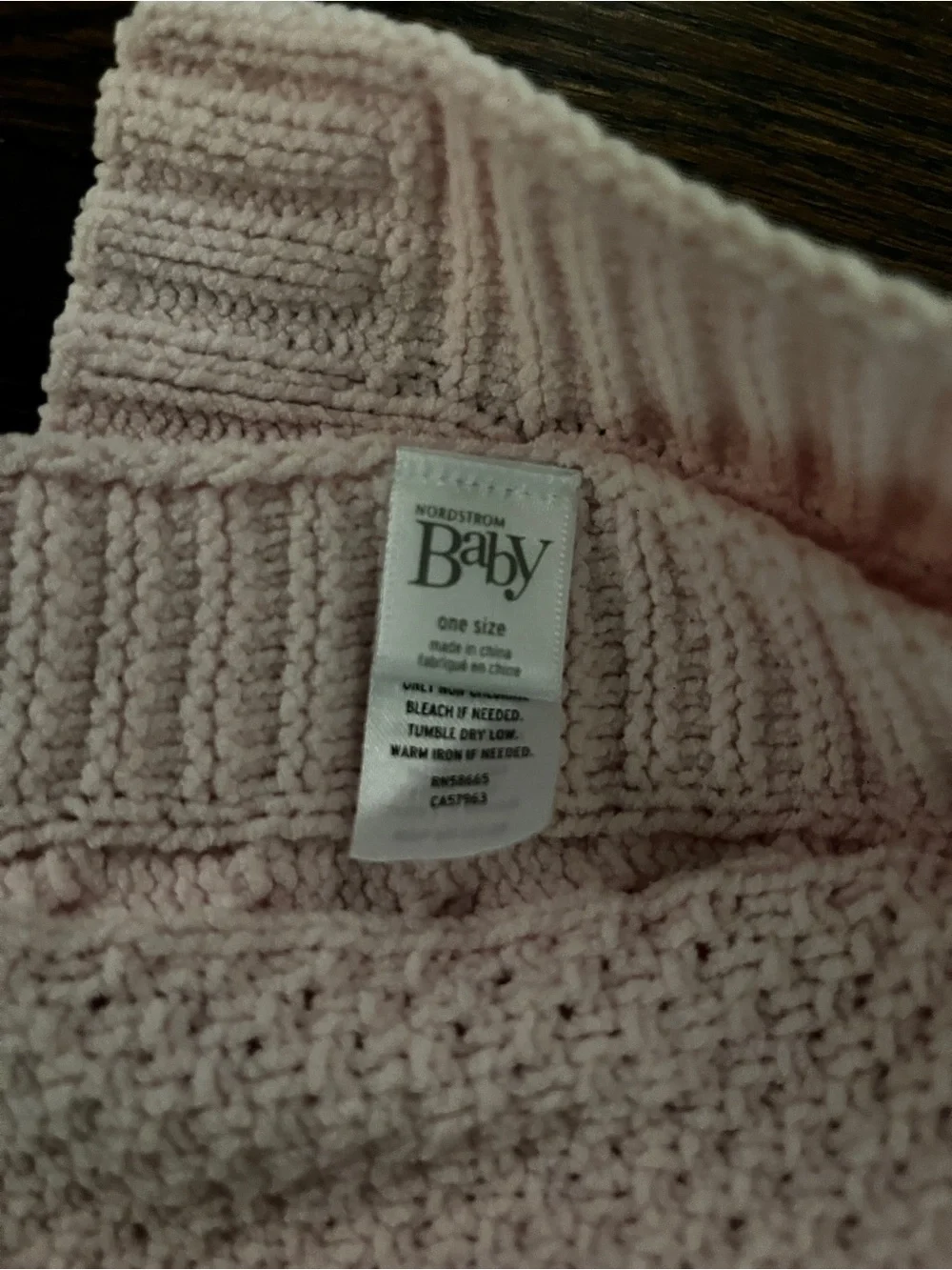 Nordstrom Light Pink Cable-Knit Crew Sweater